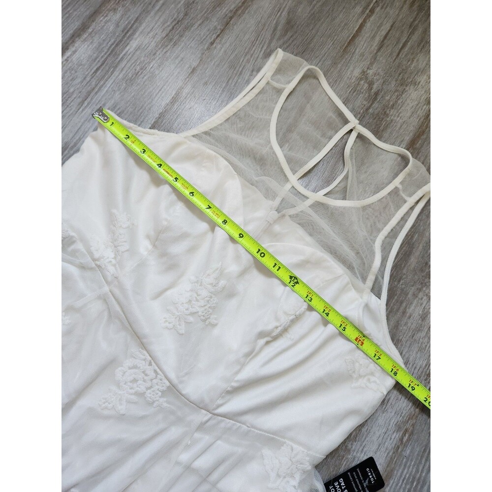 NWT Torrid Ivory Lace Dress  14 Sleeveless Special Occasion Floral Mesh Overlay - Picture 8 of 13